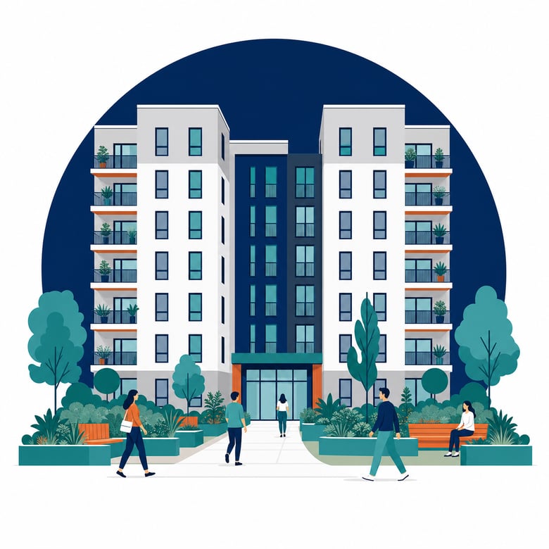 Modern Apartment Complex In Uk City