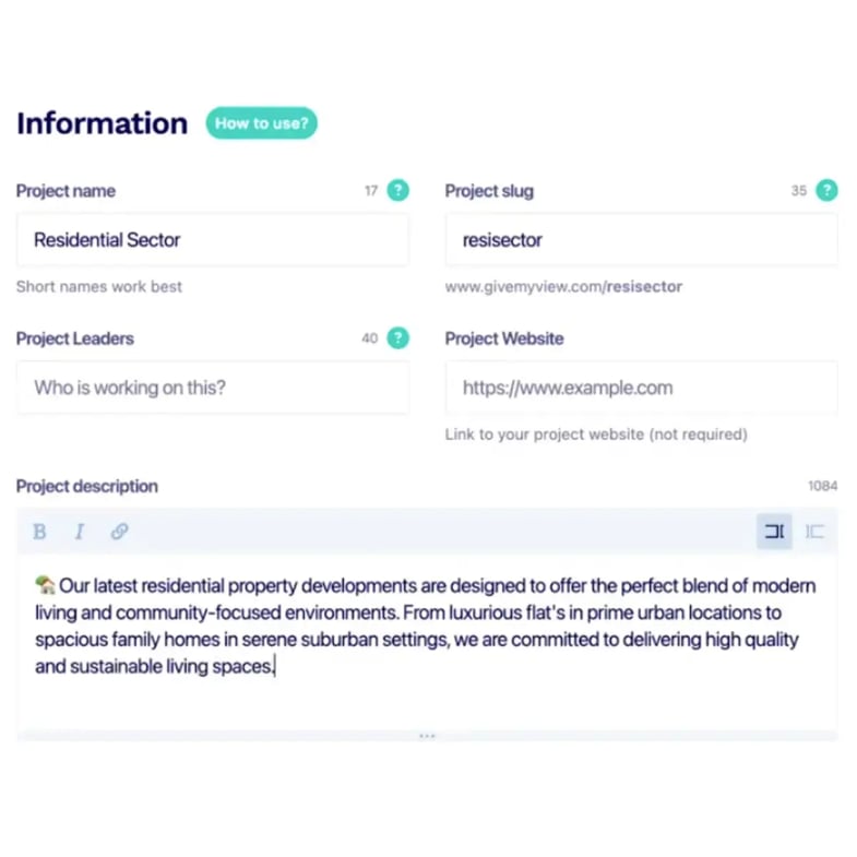 Character count guidance