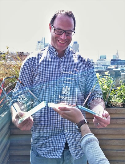 Jonny with the awards