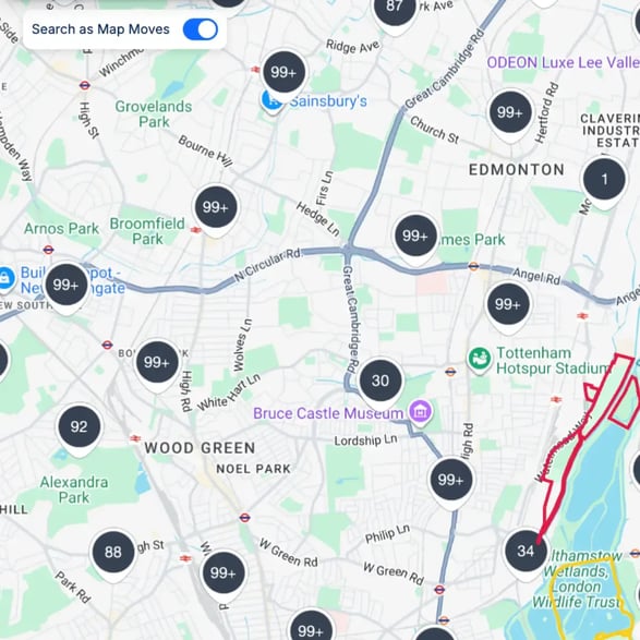 Unlimited search area