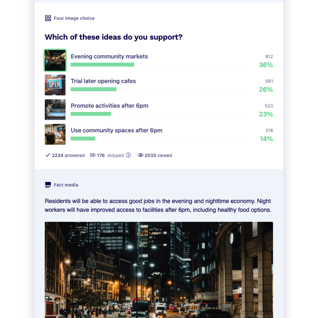 Real-time public feedback dashboards